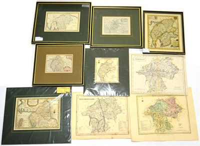 Lot 111 - Cumbria A collection of twenty-four engraved maps of Cumberland and Westmorland, small format,...