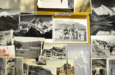 Lot 150 - Mountaineering Archive    A collection of photographs of climbers and mountaineers, letters,...