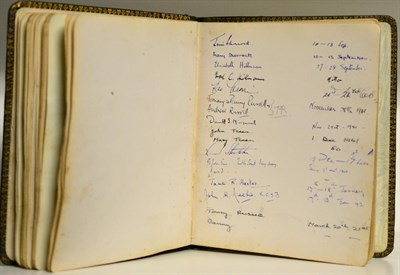 Lot 195 - Autographs An album of mounted signatures, including Winston S. Churchill (x2), Haig, Neville...