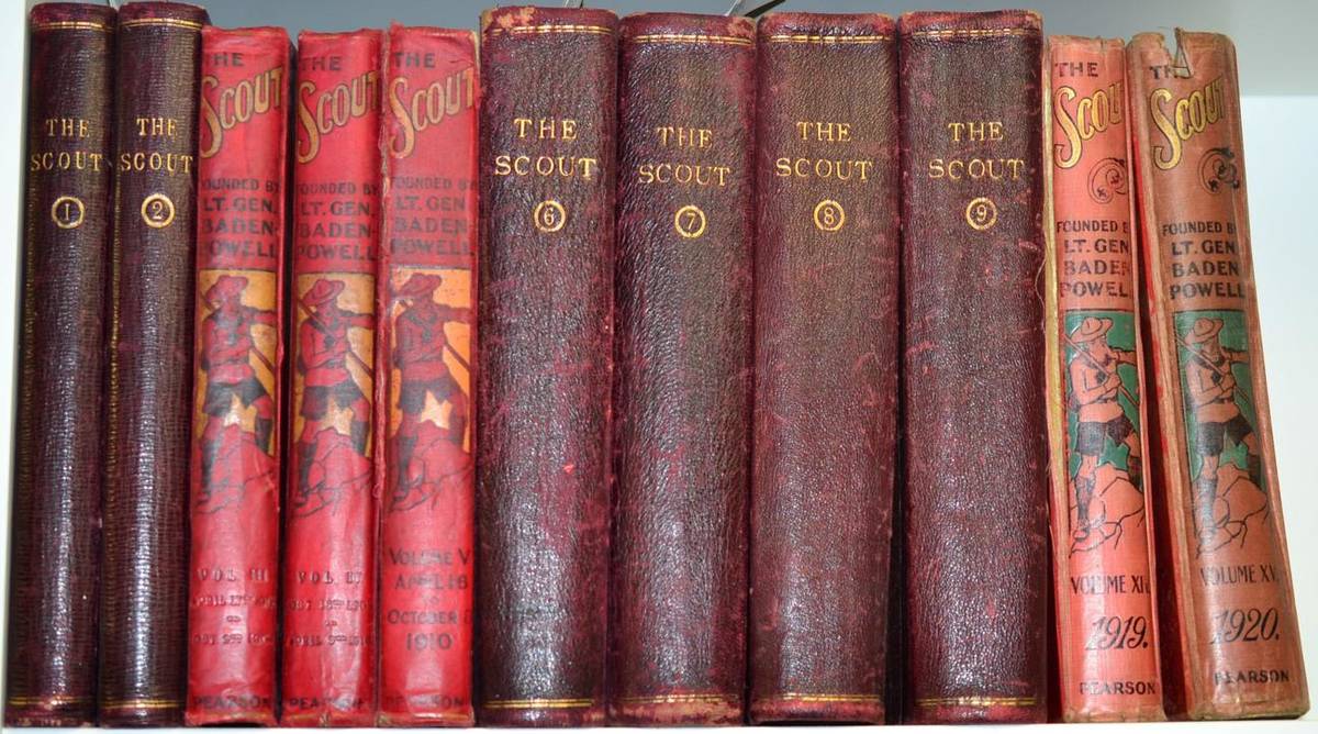 Lot 18 - Baden-Powell (Robert) The Scout, Volumes 1 to 9, 14 and 15, 1908-20, eleven volumes of the...