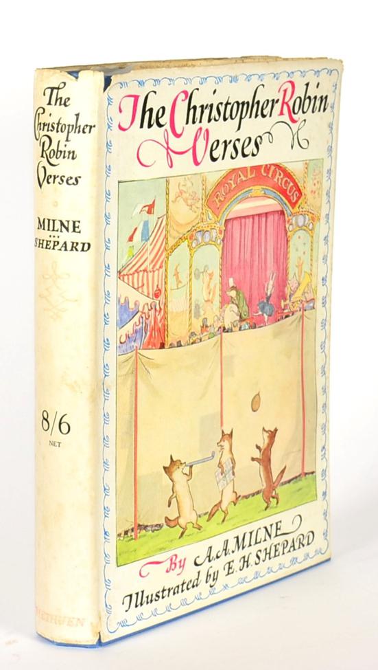 Lot 21 - Milne (A.A.) The Christopher Robin Verses, 1932, Methuen, twelve colour plates, dust wrapper...