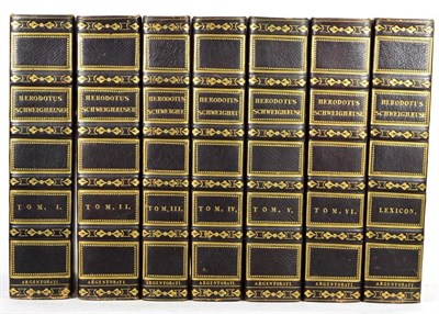 Lot 67 - Herodotus Herodoti Musae, sive Historiarum Libri IX ..., 1817, [with] Lexicon Herodoteum, 1824,...