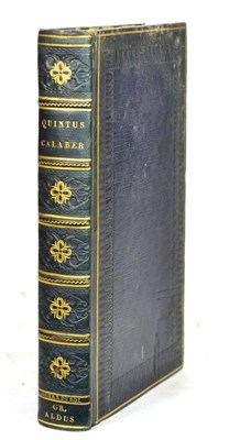 Lot 78 - Quintus Calaber Derelictorum ab Homero Libri Quatuordecim, [c1505], Venice; Aldus, all edges...