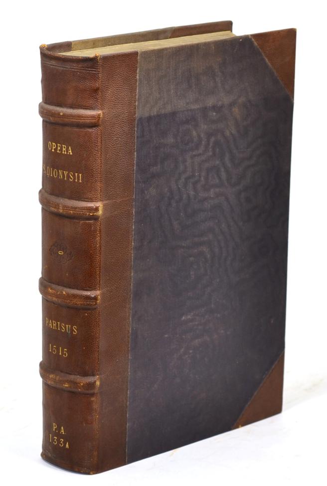 Lot 213 - S.DIONYSUS, Theologia Vivificans "¦, folio, ornamental title-page, ff. 224, Paris, H....