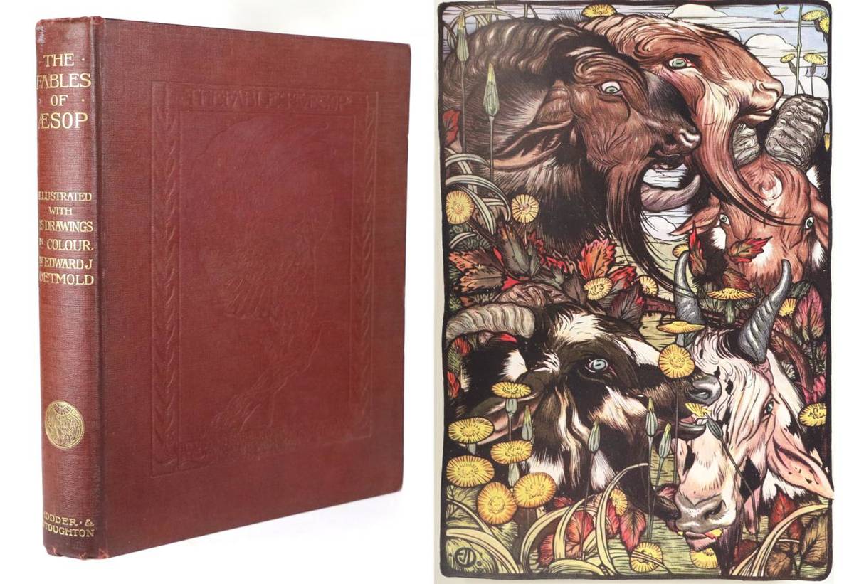 Lot 10 - Aesop  The Fables of Aesop, 1909, quarto, numbered limited edition of 750, signed by the...