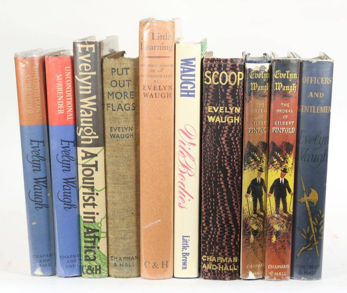 Lot 23 - Waugh, Evelyn A selection of first editions including Scoop (no dustwrapper, front free...