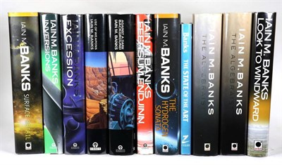 Lot 33 - Banks, Ian M. A collection of the ten Science Fiction titles; Look To Windward (signed),...