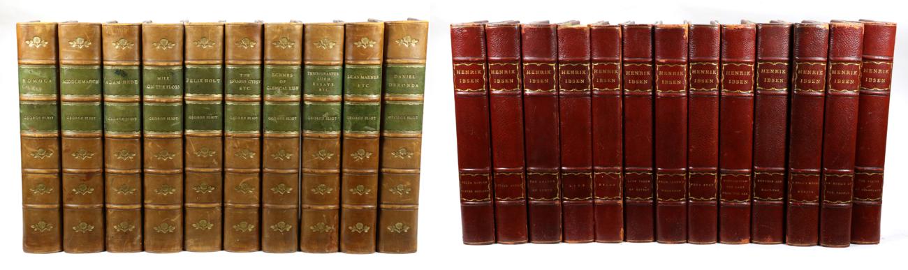 Lot 35 - Eliot (George) [Works], nd., Blackwood, ten volumes, top edge gilt, half calf;  Ibsen (Henrik), The