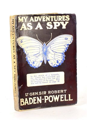 Lot 54 - Baden-Powell (Robert) My Adventures as a Spy, 1915, Arthur Pearson, previous owner's name to title