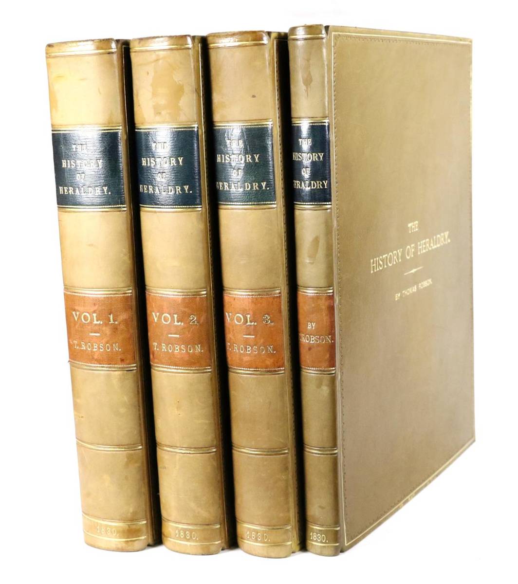 Lot 107 - Robson (Thomas) The British Herald, or Cabinet of Armorial Bearings ... to which is prefixed A...