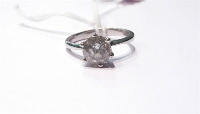 Lot 4 - An 18 carat white gold diamond solitaire ring 1.10 carat approximately   Subject to VAT