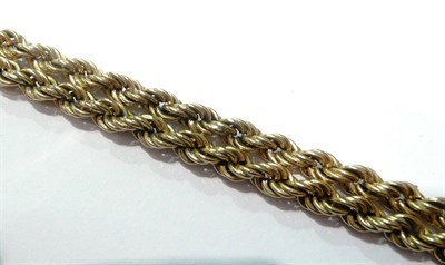 Lot 44 - A 9 carat gold rope necklet and a bracelet stamped '750'