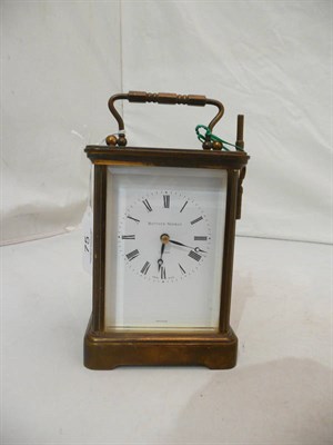 Lot 75 - A Swiss carriage clock, Matthew Norman, London