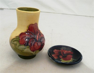 Lot 88 - A Moorcroft pottery vase and pin dish (2)
