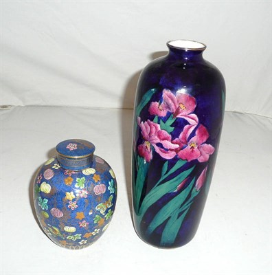 Lot 123 - George Jones iris vase and New Chelsea ginger jar