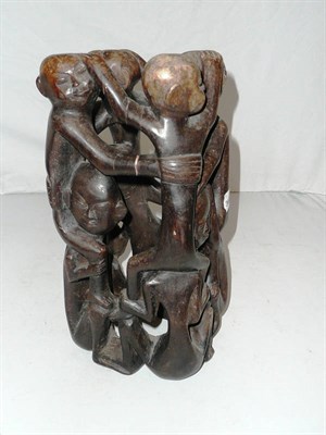Lot 133 - Carved tribal figure group