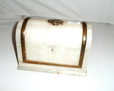 Lot 135 - Alabaster stationary box