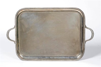 Lot 136 - A silver twin-handled tray, Sheffield 1929, Atkin Bros, approx 90 troy oz
