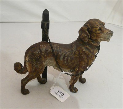 Lot 150 - A cold painted spelter figure of a Newfoundland dog