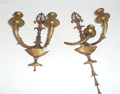 Lot 151 - A pair of gilt wall sconces (2)