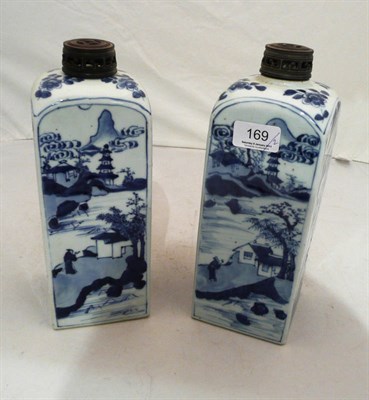 Lot 169 - Pair of Chinese blue and white vases, height 26cm