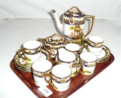 Lot 179 - Noritake coffee service; a British War Medal awarded to T4-088363 A.SJT.W.HUBBARD. A.S.C.