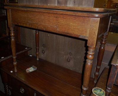 Lot 567 - Victorian oak fold over tea table