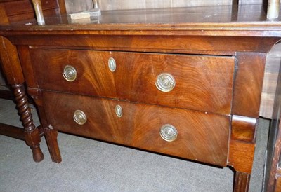 Lot 568 - A Continental two drawer chest (cut down)