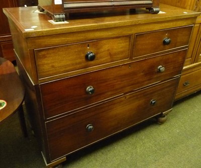Lot 573 - Victorian mahogany four drawer chest