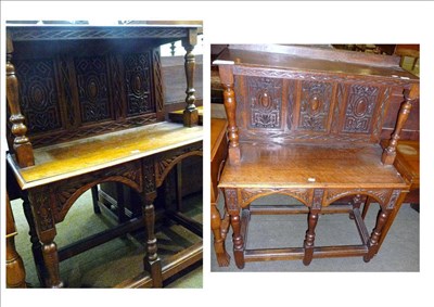 Lot 577 - Carved oak sideboard