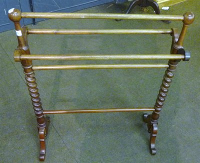 Lot 581 - Mahogany towel rail