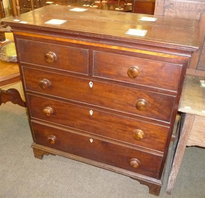 Lot 588 - 19th century mahogany four height chest