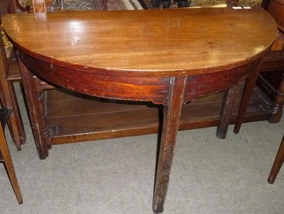 Lot 593 - George III mahogany D-end table