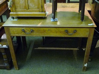 Lot 599 - 19th century table with pull out front enclosing three drawers