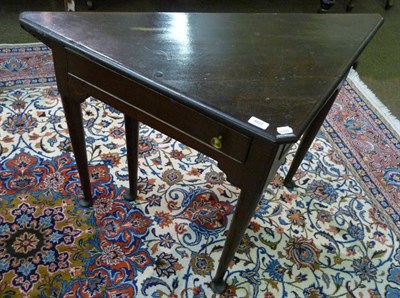 Lot 607 - Corner table with two drawers