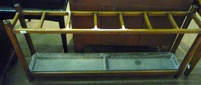 Lot 611 - Pair of oak stick stands