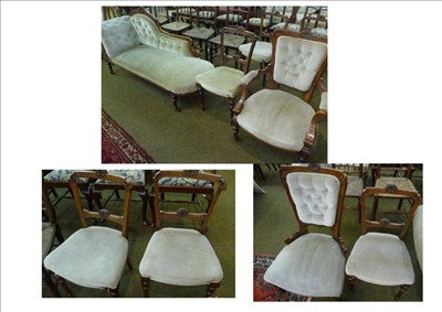 Lot 633 - Victorian seven piece salon suite