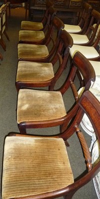 Lot 638 - Set of six early 19th century mahogany dining chairs