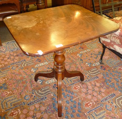 Lot 648 - A mahogany tripod table and a small poker work table