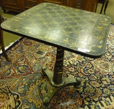 Lot 651 - 19th century Japanned chest top tripod table
