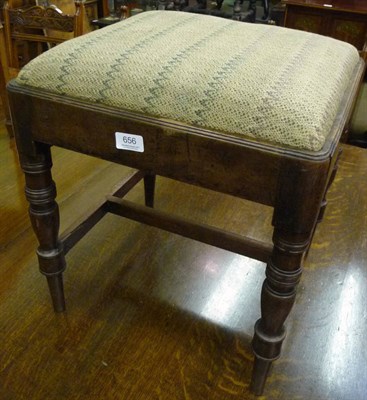 Lot 656 - Square mahogany stool