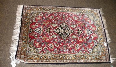 Lot 614A - A Persian silk finished prayer rug