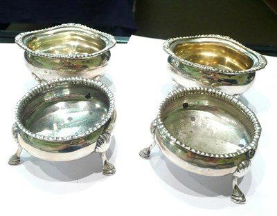 Lot 26 - Two pairs of silver salts