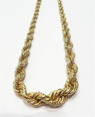 Lot 30 - 18ct yellow gold rope necklace