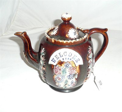 Lot 59 - A Bargeware teapot