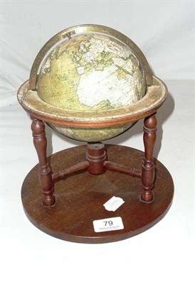 Lot 79 - A table globe, marked 'Newtons Terrestrial Globe'