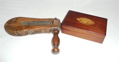 Lot 81 - A early 19th century police rattle and a gentleman's portable shaving set