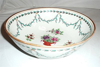 Lot 94 - A Sampson of Paris famille rose style punch bowl