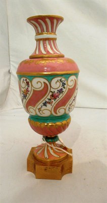 Lot 105 - A pink ground 'Sevres'-style vase