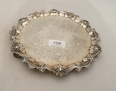 Lot 106 - Victorian silver waiter, London 1851 (about 9.5ozs)